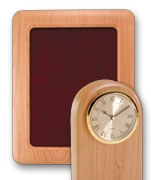 Natural Cherry Frame with Radius Edge & Solid Cherry Clock