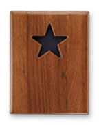 Solid Walnut with 4" Star