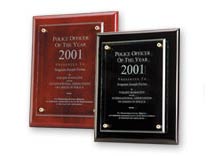 Red Cherry & Black Piano Finish Plaque & Jade Crystal Set